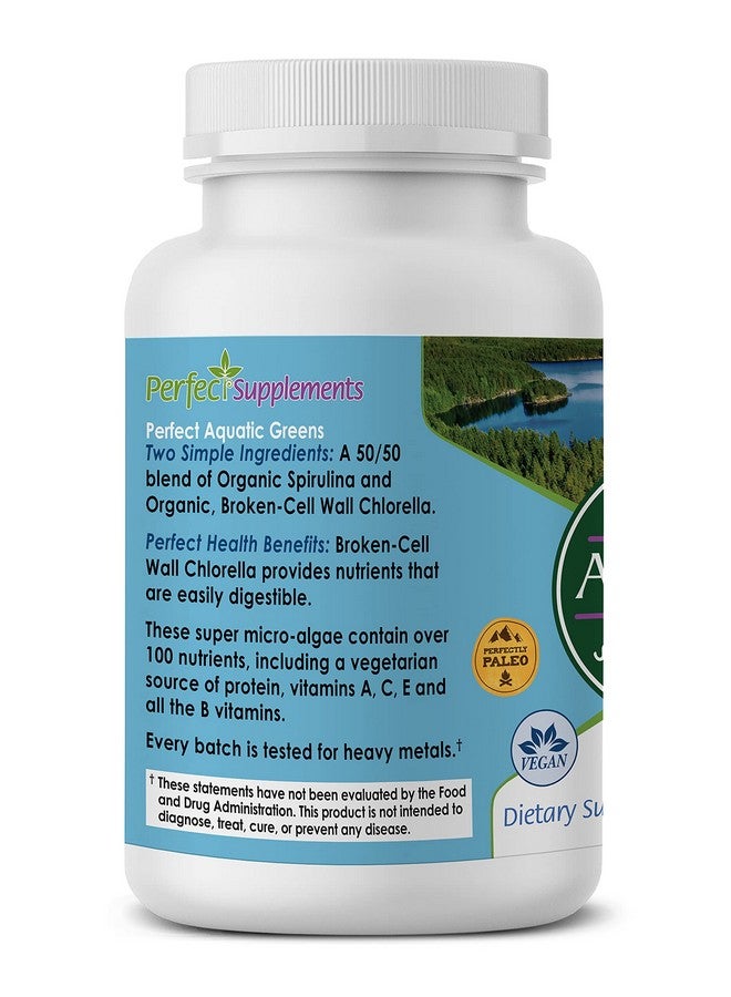 Perfect Supplements - Perfect Aquatic Greens - 120 Vegetable Capsules - Organic Spirulina and Chlorella Supplement - Nutritious Superfood - Image 3
