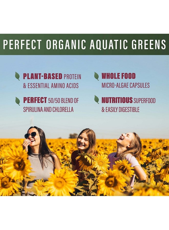 Perfect Supplements - Perfect Aquatic Greens - 120 Vegetable Capsules - Organic Spirulina and Chlorella Supplement - Nutritious Superfood - Image 4