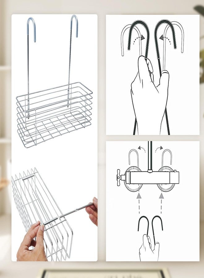 Tsnamay 11.02" Shower Caddies,Hanging Shower Rack Bathroom Storage Rack,304 Stainless Steel Rust Proof,Total height 12"/30.5cm - Image 3