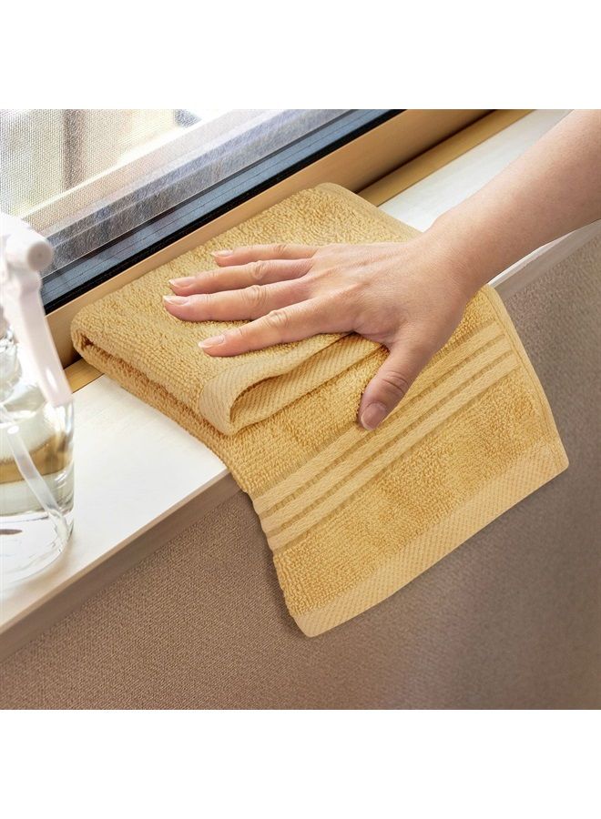 Utopia Towels (12 Pack Luxury Wash Cloths Set (12 x 12 Inches) 600 GSM 100% Cotton Ring Spun, Highly Absorbent and Soft Feel Washcloths for Bathroom, Spa, Gym, and Face Towel (Beige) - Image 2