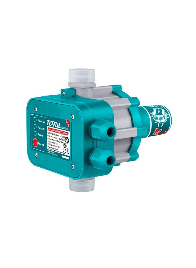 توتال تولز وحدة تحكم مضخة الضغط الأوتوماتيكية توتال ١١٠٠ واط - أفقية | أقصى ضغط ١٠ بار | قطر الأنبوب ١ بوصة × ١ بوصة | تصنيف IP65 لأنظمة المياه