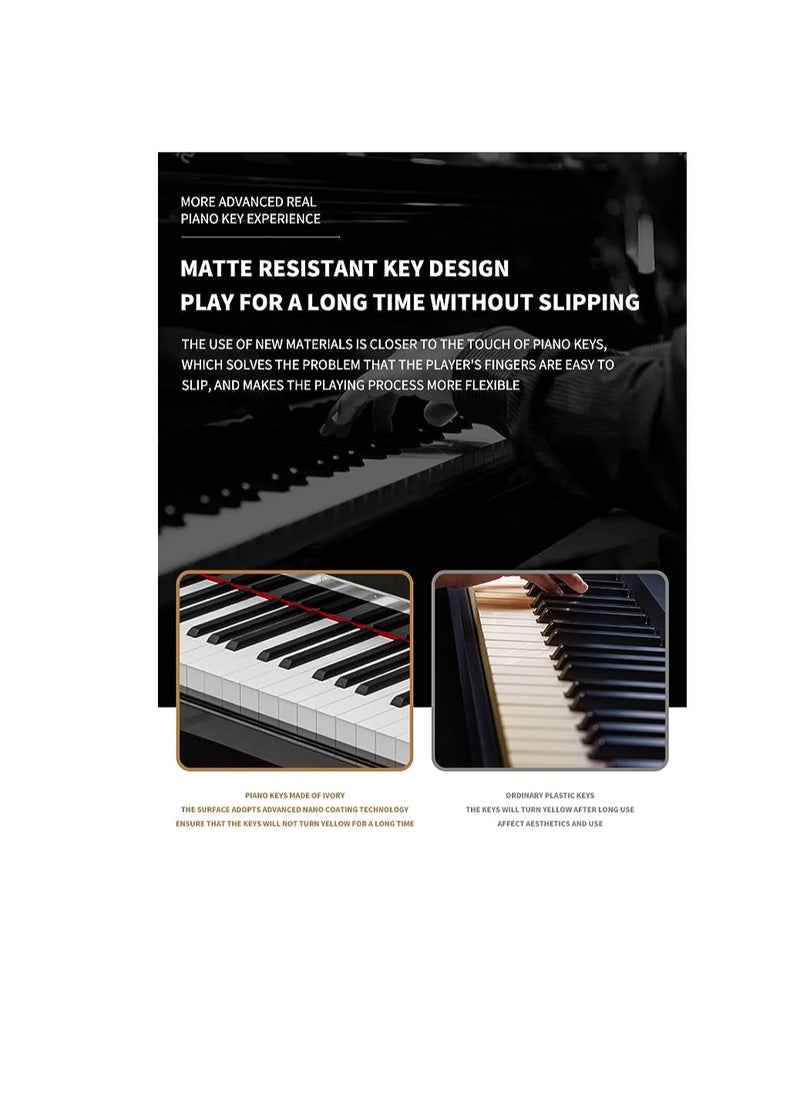 Megarya Professional Design Upright Digital Piano 88 Hammer Action Piano Superimposed Sound Effect USB Jack Electronic Organ Polished Finish (Polished Ebony)  - Image 3
