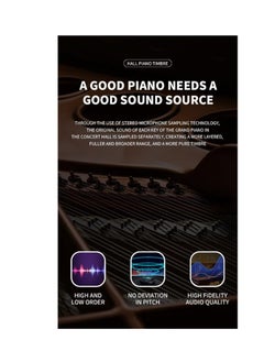 Megarya Professional Design Upright Digital Piano 88 Hammer Action Piano Superimposed Sound Effect USB Jack Electronic Organ Polished Finish (Polished Ebony)  - Image 4