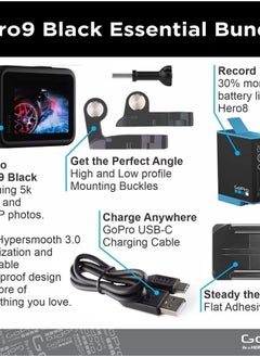 GoPro HERO9 Black - E-Commerce Packaging - Waterproof Action Camera with Front LCD and Touch Rear Screens, 5K Ultra HD Video, 20MP Photos, 1080p Live Streaming, Webcam, Stabilization  - Image 1
