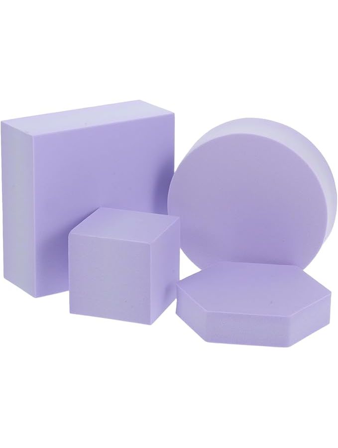 Lavender Geometric Photography Props Set For Jewelry Cosmetics Display Flat Lay Backdrops - Image 1
