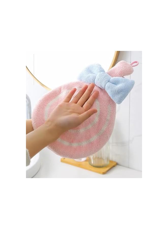 The Bros 4 Pack Cute Hand Towel for Kids, Soft Hanging Hand Dry Towels Bathroom, Absorbent Hand Drying Towels for Kids Adults Kitchen Home - Image 2