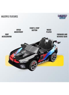 Lovely Baby Lovely Baby Battery Operated Power Riding Car LB 6001DX for Kids - Stylish Ride on Car - Remote-Control - Music & Lights - Sit & Drive Gift Car - Age 2-6 Yrs - Blue  - Image 5