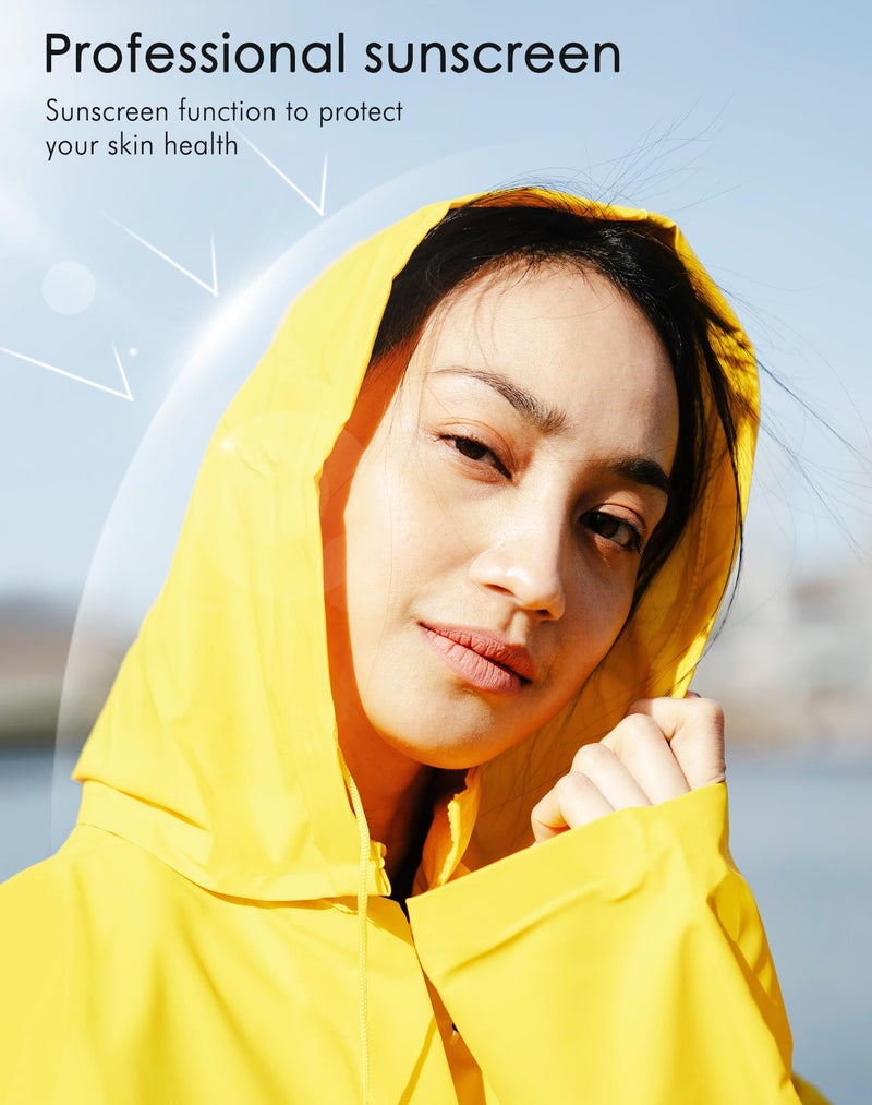JTANIB Women Packable Rain Jacket Waterproof Lightweight Raincoat Hooded for Hiking Outdoor Travel A-black - Image 3