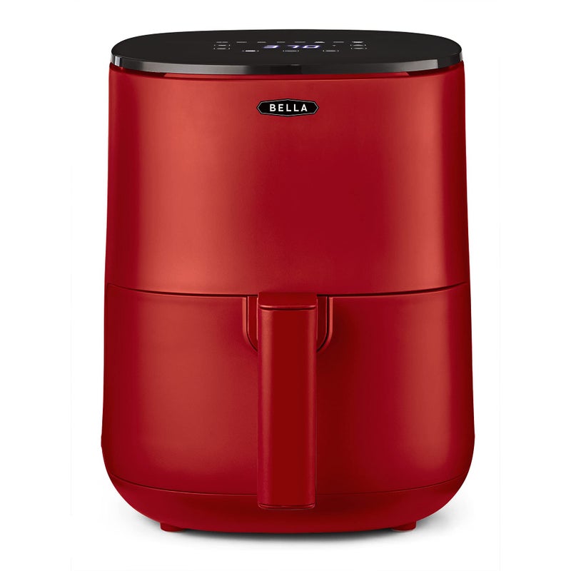 Bella BELLA 29 Qt Touchscreen Air Fryer Oven and 5in1 Multicooker with Removable NonstickDishwasher Safe Crisping Tray and Basket 1400 Watt Heating System Matte Red