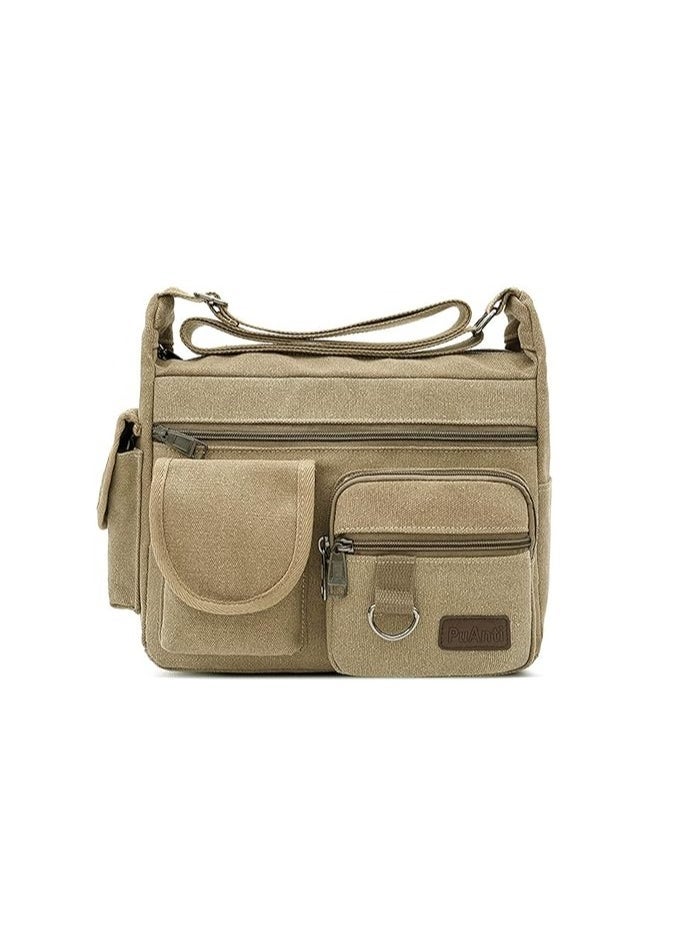 FANDARE Canvas Crossbody Bag Messenger Bag Satchel Shoulder Bag Working Bag Bookbag Briefcase for Men and Women - Image 1