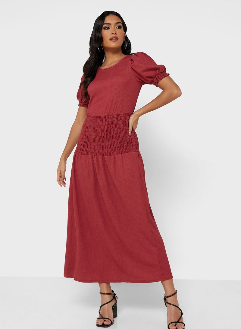 DOROTHY PERKINS Shirred Waist Midi Dress  - Image 1