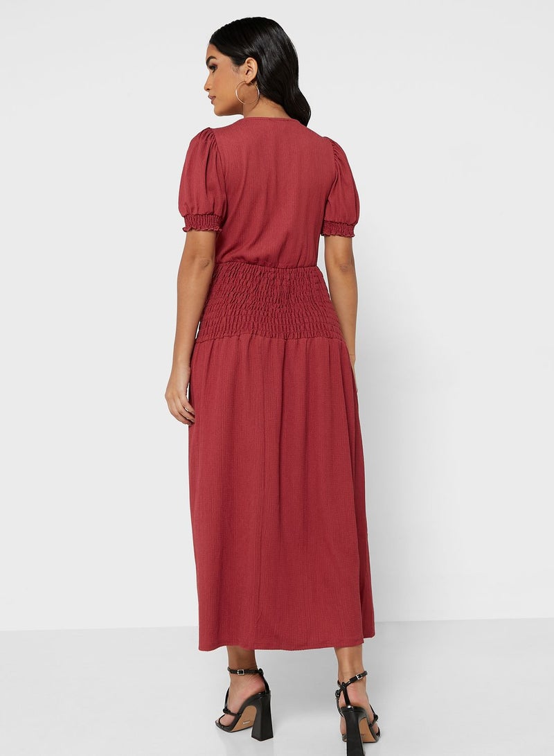 DOROTHY PERKINS Shirred Waist Midi Dress  - Image 2