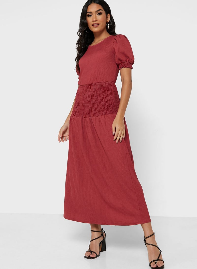 DOROTHY PERKINS Shirred Waist Midi Dress  - Image 4