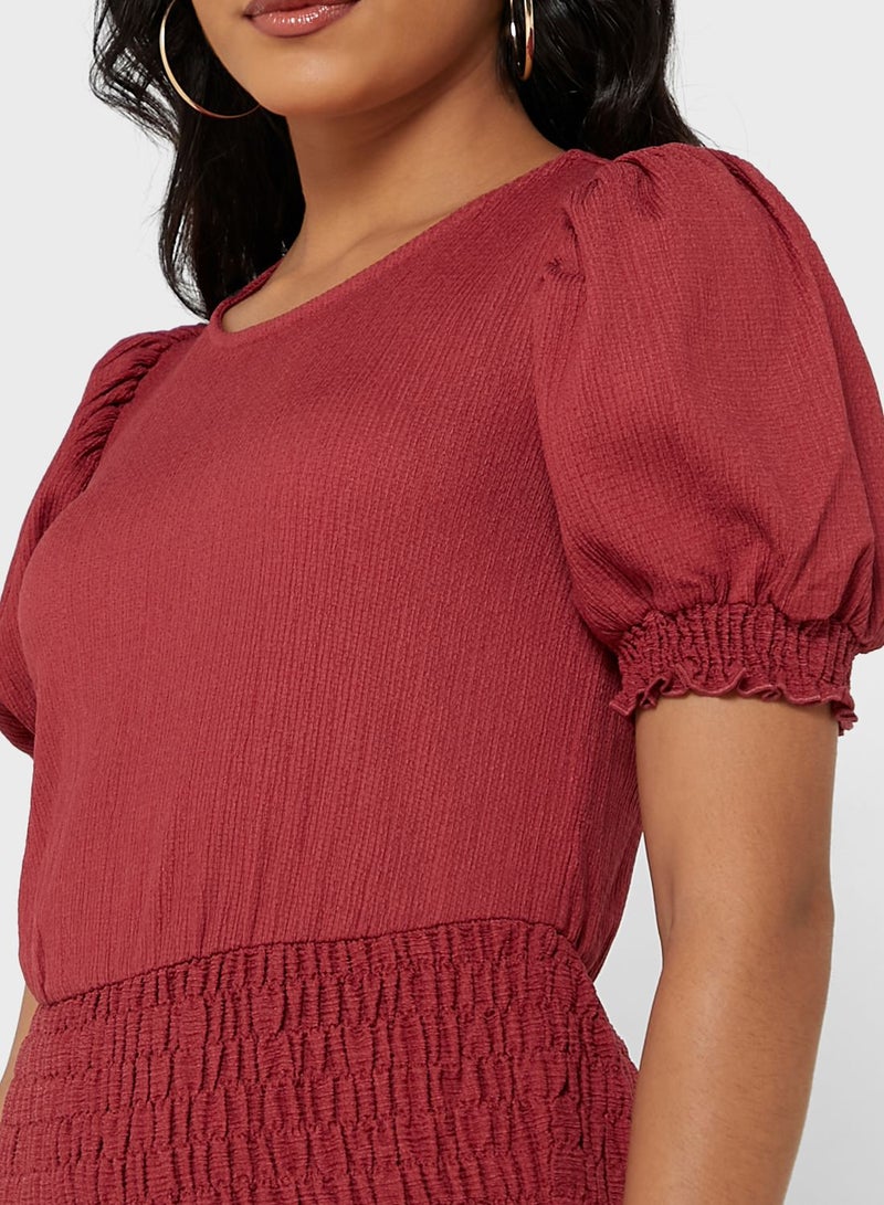 DOROTHY PERKINS Shirred Waist Midi Dress  - Image 3