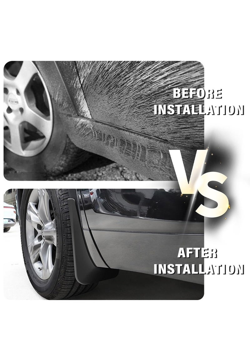 SYOSI Mud Flaps for Car Front & Rear Wheel, Universal Splash Guard Automotive Exterior Accessories Fits, for Car SUV RV Truck, Car Essentials Mud Guards with Installation Tools (4PCS) - Image 3