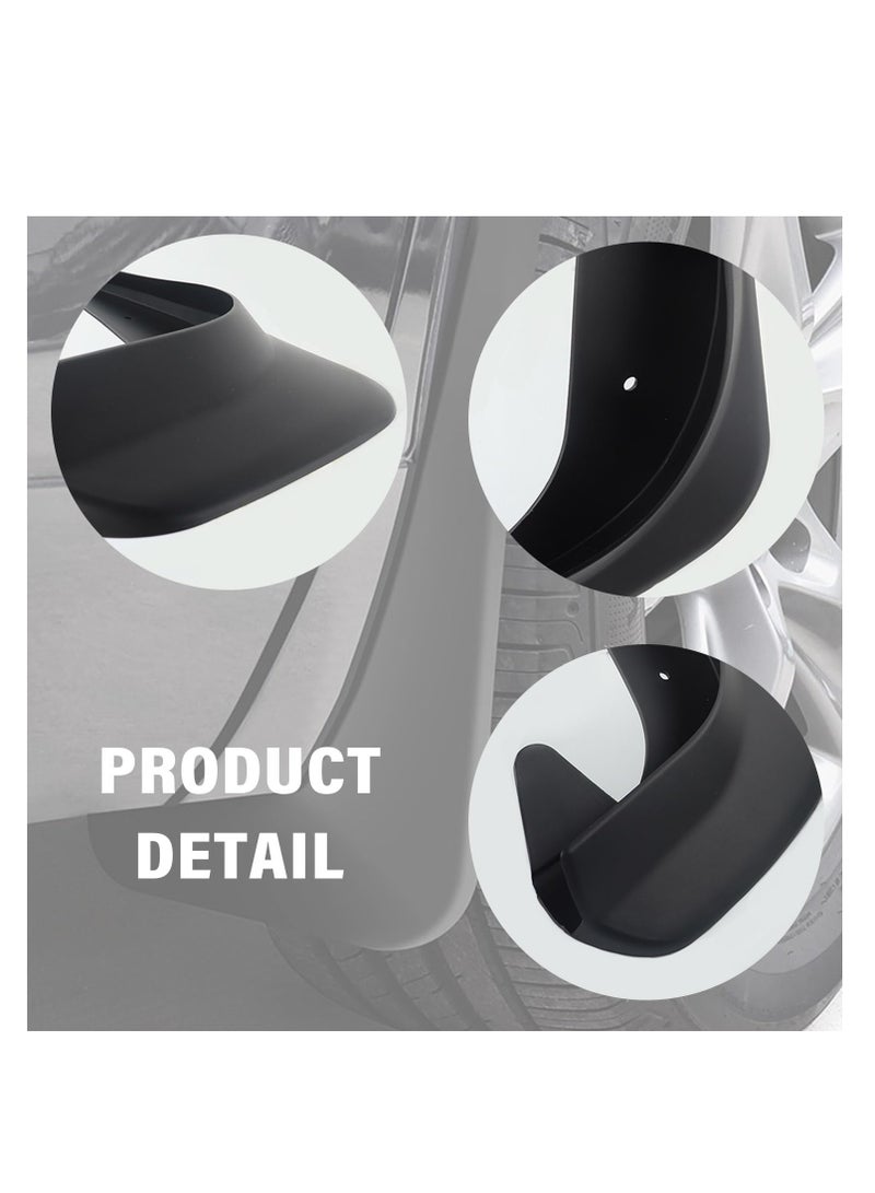 SYOSI Mud Flaps for Car Front & Rear Wheel, Universal Splash Guard Automotive Exterior Accessories Fits, for Car SUV RV Truck, Car Essentials Mud Guards with Installation Tools (4PCS) - Image 4