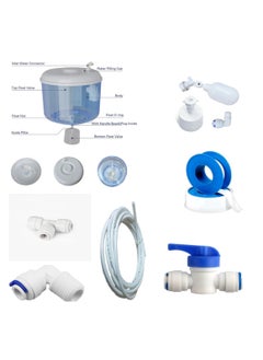 Generic Automatic water bottle for direct connection to water filter 10 liters + 10 meter hose roll + T-joint + elbow + easy valve + Teflon reel + additional set of upper and lower floats 
