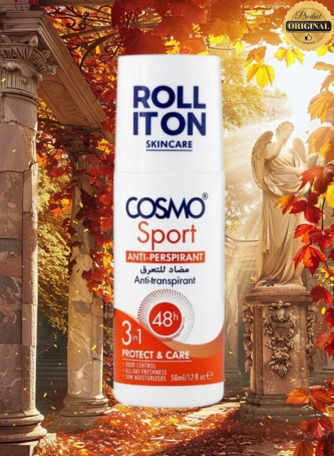 COSMO 8 Pieces Roll It On Sport Anti Perspirant 48h 3 in 1  - Image 2