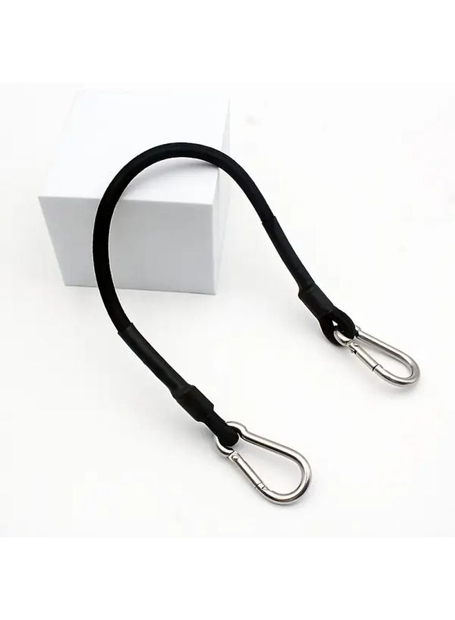 2pcs 40in Black Rubber Elastic Ropes with Stainless Steel Hooks for Travel Outdoor Luggage Fixation - Image 4