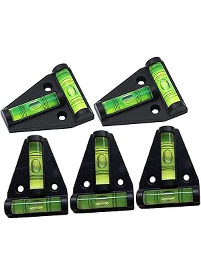 5pcs T Shape Triangle Bubble Level with Mounting Holes For Vertical Horizontal Measuring - Image 1