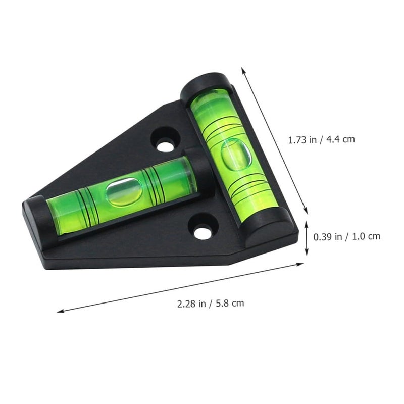 5pcs T Shape Triangle Bubble Level with Mounting Holes For Vertical Horizontal Measuring - Image 3