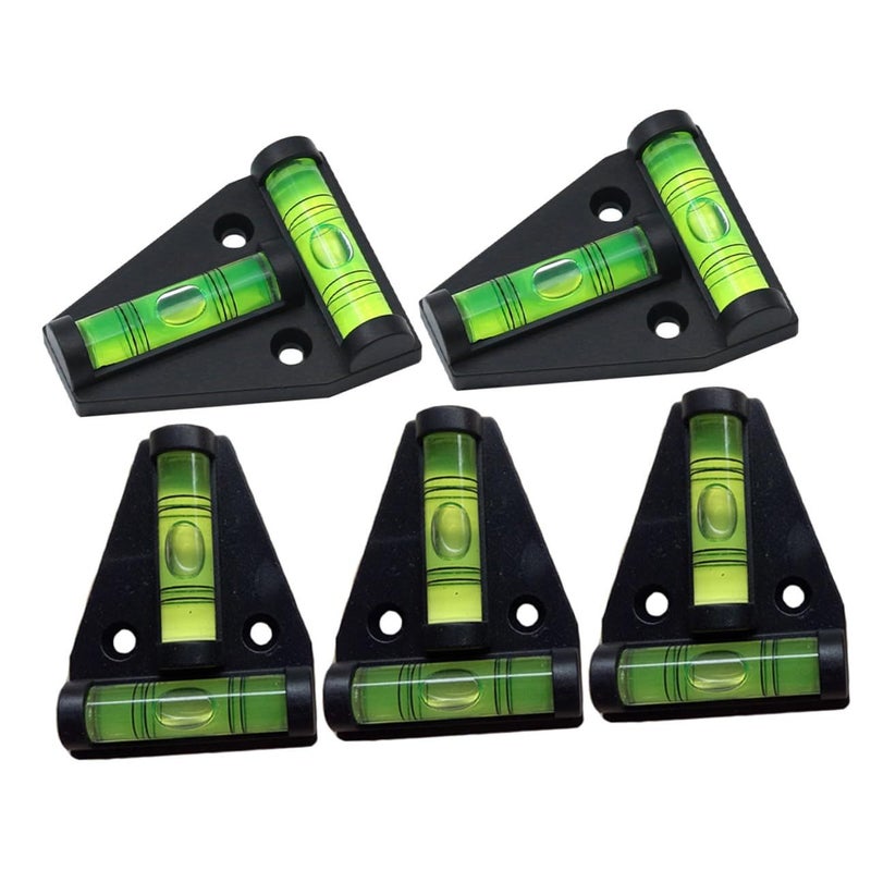5pcs T Shape Triangle Bubble Level with Mounting Holes For Vertical Horizontal Measuring - Image 2