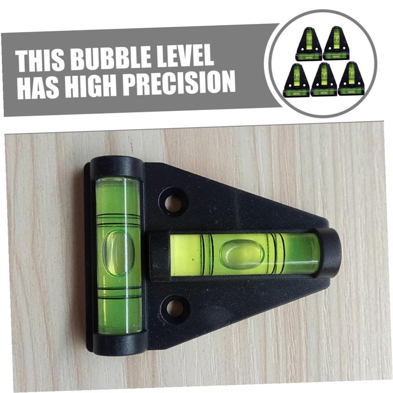 5pcs T Shape Triangle Bubble Level with Mounting Holes For Vertical Horizontal Measuring - Image 4