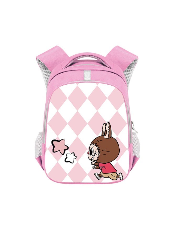Labubu Backpack Student Large Capacity High-end Backpack Children's Wear-resistant Polyester Backpack 36*26*13CM - Image 1