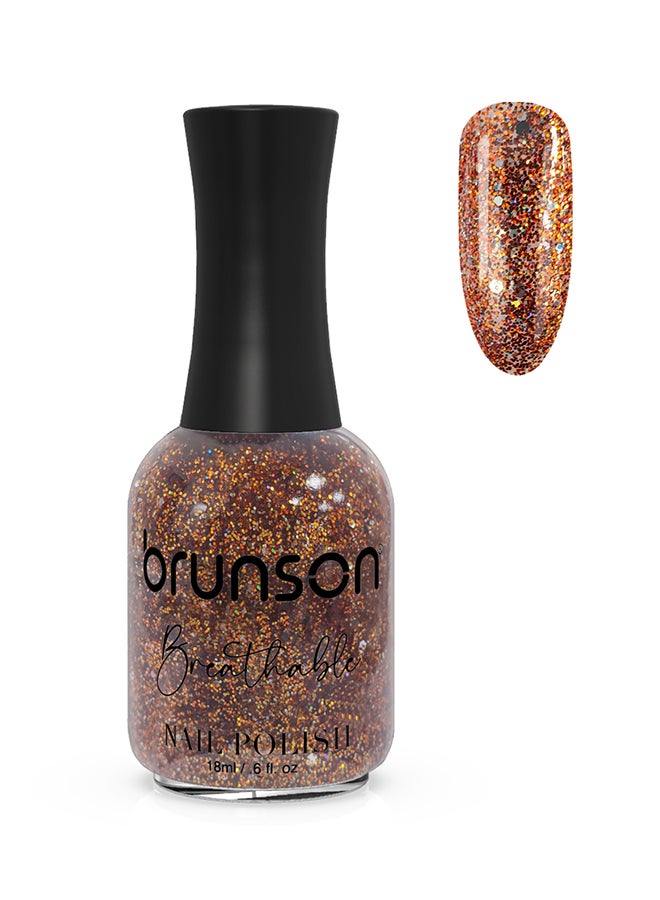 brunson طلاء أظافر قابل للتنفس طلاء أظافر حلال مناسب للوضوء سريع الجفاف نباتي طويل الأمد وسهل التقشير 18 مل BH295