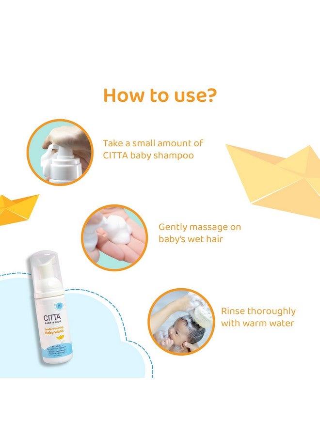 CITTA ’S Tender Foaming Baby Wash With Coconut & Aloe Vera | Soothe Dry Itchy Skin | Natural Baby Body Wash For Bath | Skin Friendly Ph | Dermatologically Tested | 0-10 Years | 50Ml - Image 5