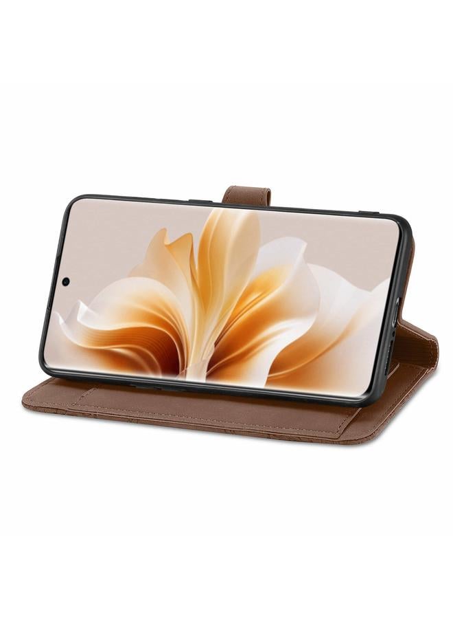 S-TOP Case For OPPO Reno11 Pro 5G Embossed Flower Zipper Leather Phone Case - Image 5