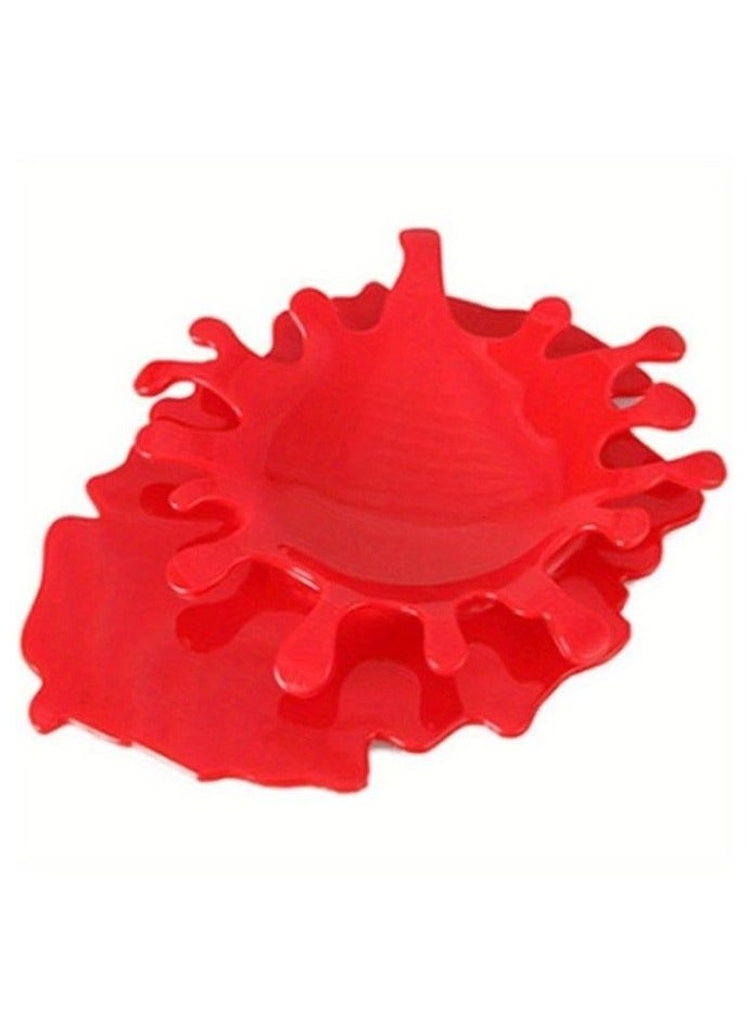 HOMESTAR 1pc Creative Splatter Design Spoon Rest - Durable Plastic Kitchen Utensil Holder, Non-Electric Tomato Sauce Inspired Countertop Organizer, Halloween-Themed Home Decor Accessory, Cooking Accessory | Splashshaped Rest | Bold Kitchenware, Cooking Utensils - Image 3