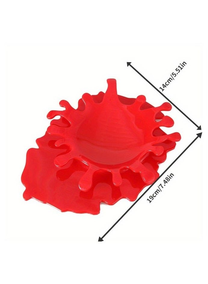 HOMESTAR 1pc Creative Splatter Design Spoon Rest - Durable Plastic Kitchen Utensil Holder, Non-Electric Tomato Sauce Inspired Countertop Organizer, Halloween-Themed Home Decor Accessory, Cooking Accessory | Splashshaped Rest | Bold Kitchenware, Cooking Utensils - Image 5