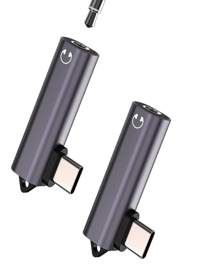 HOYULLI USB C to AUX Jack Cable Adapter(2 Pack)for iPhone 16 15 Pro Type C 3.5mm Headphone DAC Audio Dongle for iPad Compatible for Samsung S25 for Apple Android Earbuds Connector Splitter Headset Accessories - Image 1