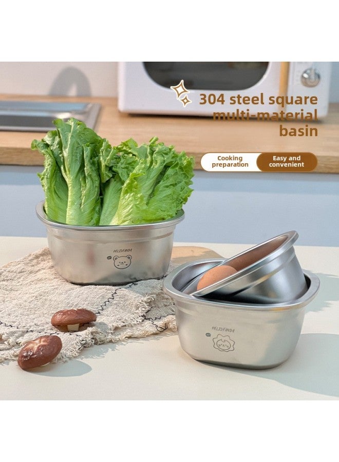 Cartoon Square Mini Cooking Basin Kitchen Special Food Preparation Basin Baking Egg Basin Food Special Cold Dishes Salad Basin-Specifications:16cm True Color-dada Lion-Color:No Specifications  - Image 3