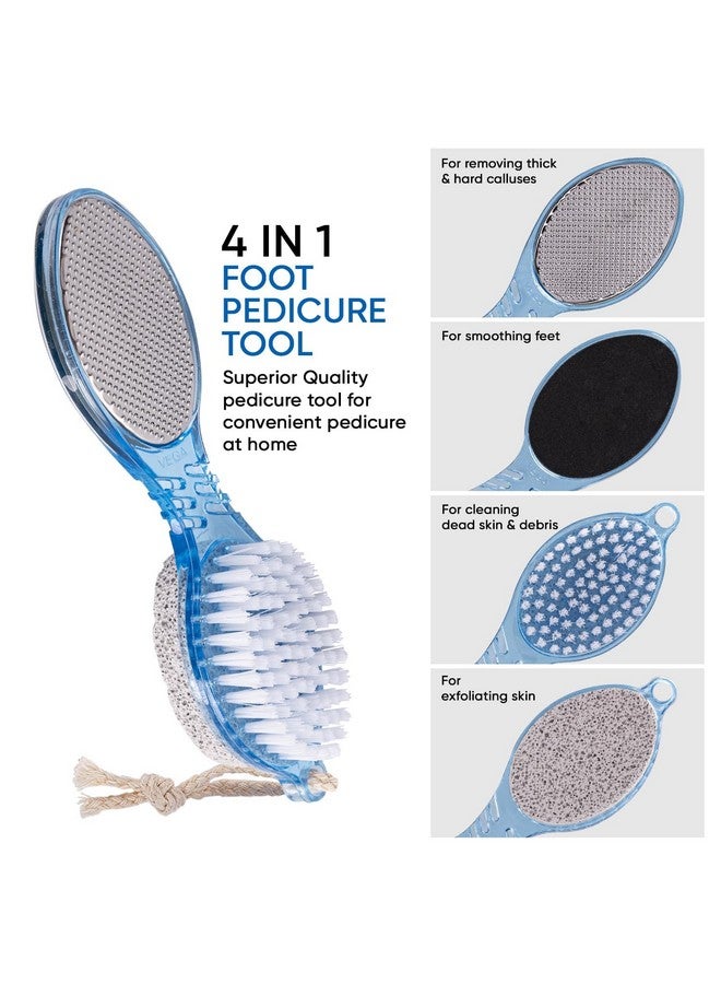 Prostuff.in® 4-in-1 Foot Pedicure Brush - Exfoliator, Pumice Stone, Foot File & Massage Roller for Soft, Smooth Feet - Complete Foot Care Tool for Home Spa Experience 1Pcs (Multicolour) - Image 5