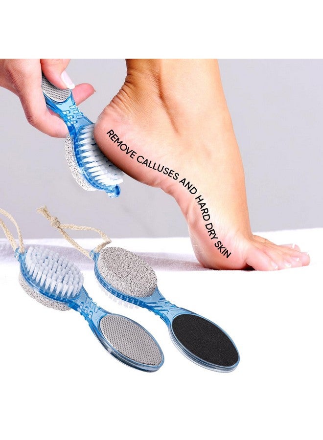 Prostuff.in® 4-in-1 Foot Pedicure Brush - Exfoliator, Pumice Stone, Foot File & Massage Roller for Soft, Smooth Feet - Complete Foot Care Tool for Home Spa Experience 1Pcs (Multicolour) - Image 4