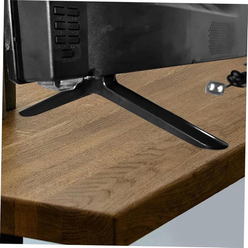 قاعدة تلفزيون عالمية قابلة لضبط الارتفاع، حامل سطح الطاولة، مجموعة بديلة من زوجين، أسود - Image 5
