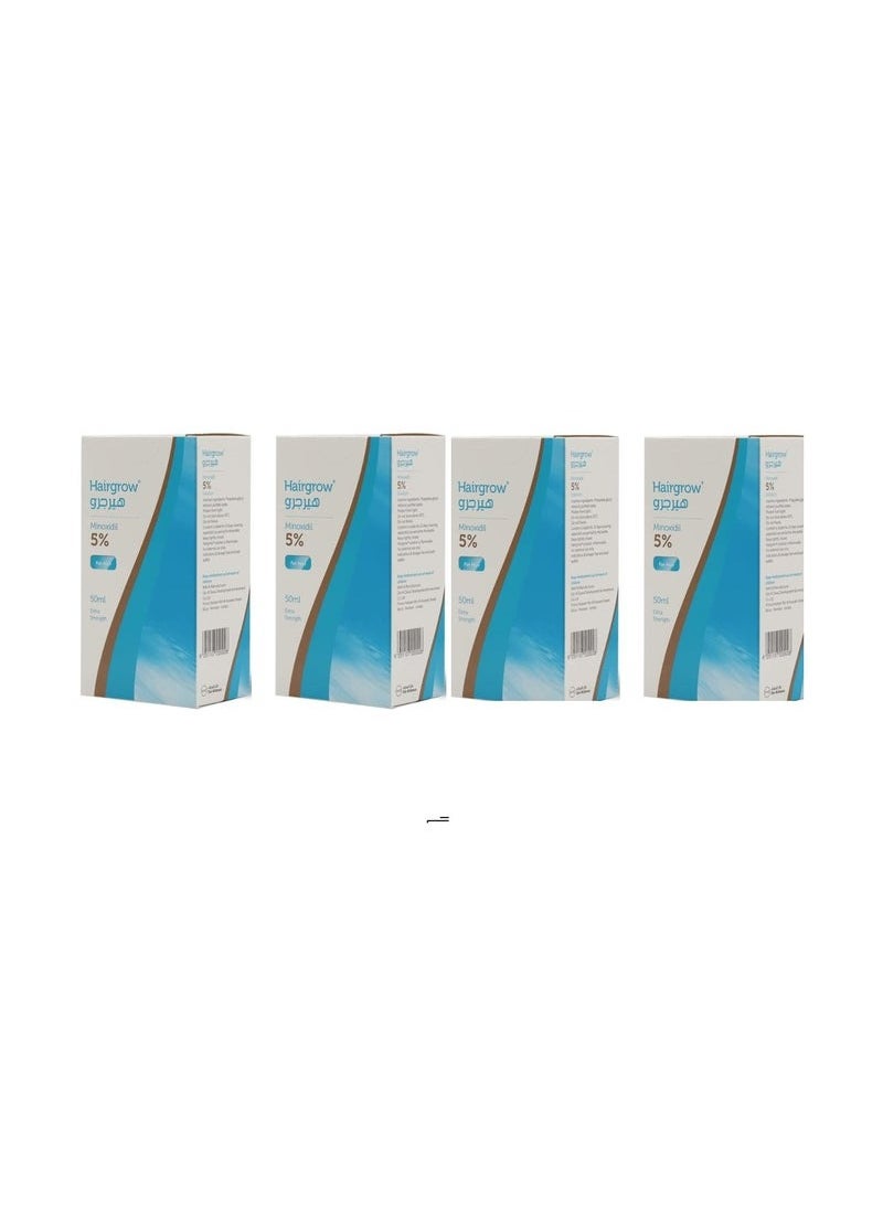 Hairgrow Hairgrow 5% Minoxidil Hair Spray for Men - 50ml 4 Pieces 
