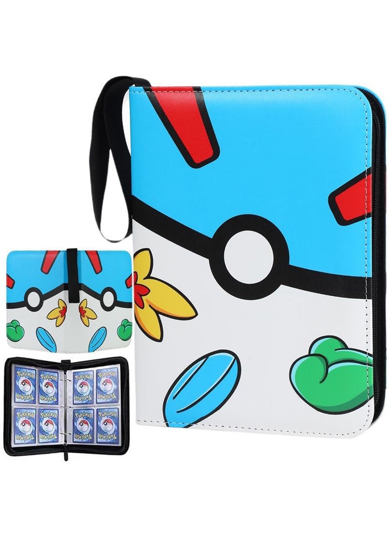 Arabest Card Binder for Pokemon Cards Binder 4-Pocket, 400 Pockets Trading Card Games Collection Binder with Sleeves (Blue)  - Image 1