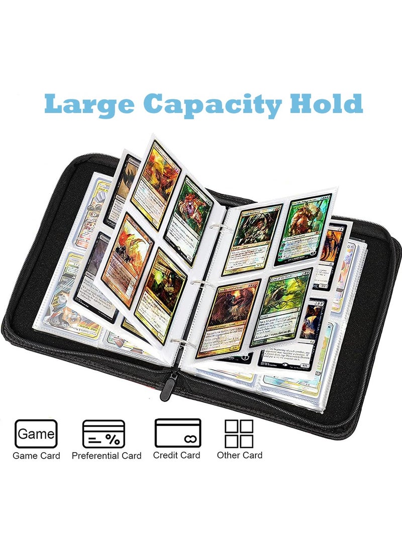 Arabest Card Binder for Pokemon Cards Binder 4-Pocket, 400 Pockets Trading Card Games Collection Binder with Sleeves (Blue)  - Image 2
