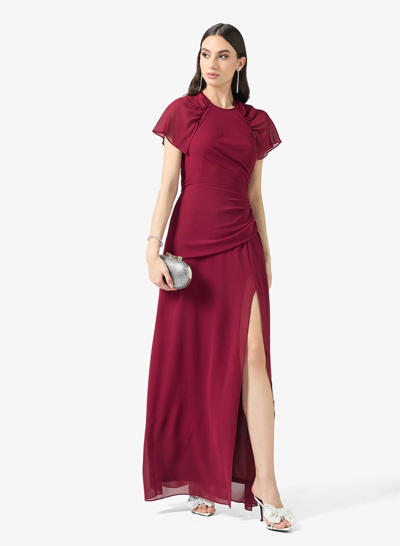 TFNC Chiffon Bridesmaid Dresses with Sleeves Slit - Image 5