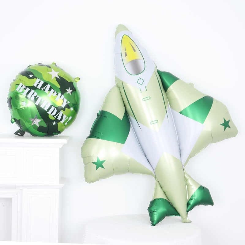 Atpata Funky Army Soldier Theme Happy Birthday Decoration Kit - Camouflage Banner, Tank Foil Balloon, Starburst Balloon, and Latex Balloons - Perfect for Military-Themed Celebrations - Image 3