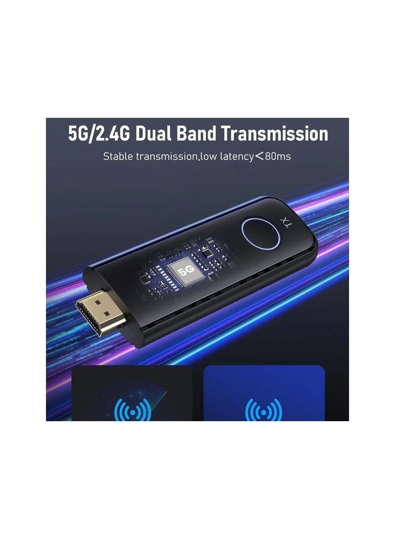 1-Pair 30M Wireless HDMI Transmitter and Receiver,4K Display Dongle Extender AV Adapter for Laptop TV Projector Monitor  - Image 5