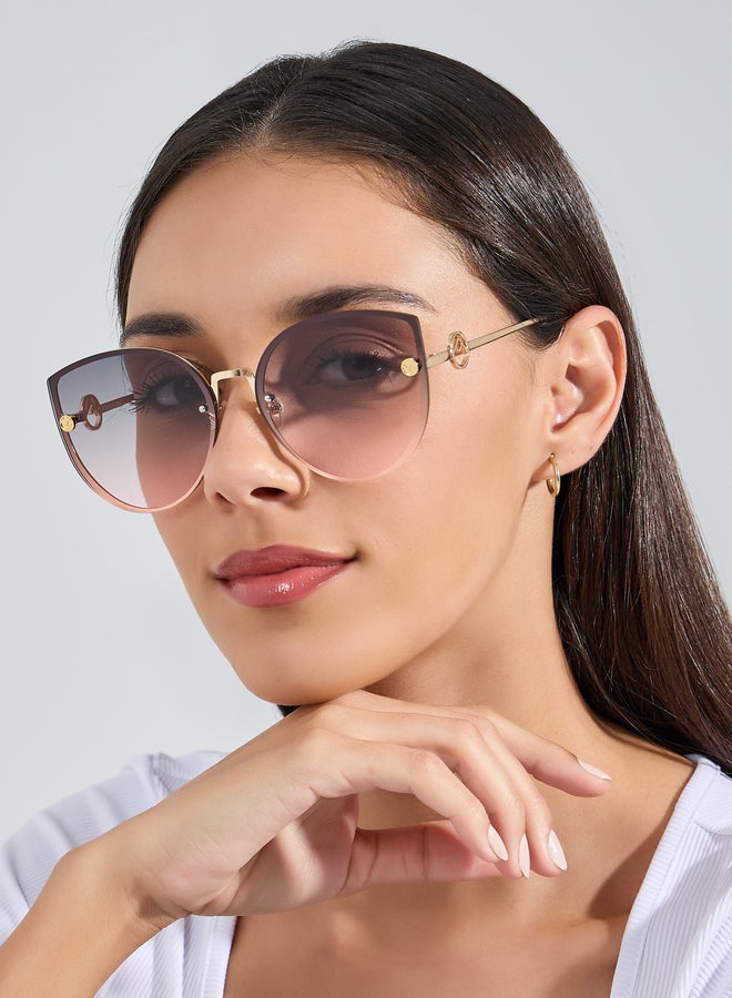 Styli Solid Lens Rectangle Sunglasses - Image 2