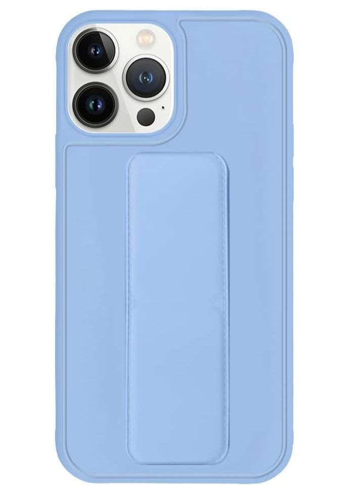 VITION Case Cover For iPhone 14 Pro, Finger Grip Phone holder Case Car Magnetic Multi-function 3 in 1 Shockproof Back Cover Protective Case (iPhone 14 Pro, Light Blue) - Image 2
