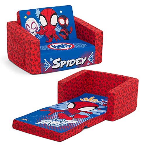 Delta Children Marvel Spidey and His Amazing Friends Cozee FlipOut Chair  2in1 Convertible Chair to Lounger for Kids