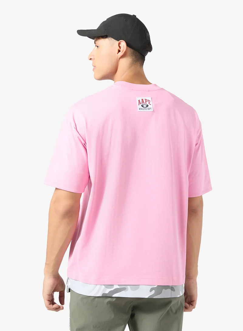 AAPE AAPENOW moonface logo short sleeve tee