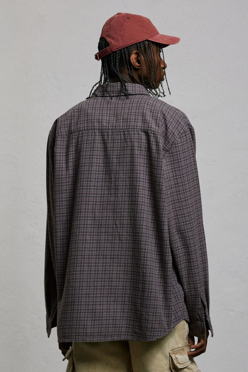 اتش اند ام Loose Fit Flannel shirt