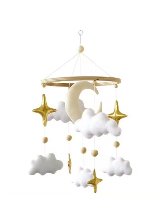 general Nebula Fabric Crib Mobile 23x45cm - Dreamy Starry Hanging Ornament Soft Baby Bed Bell for Nursery Kids Room Perfect Baby Shower Birthday Gift - Image 1